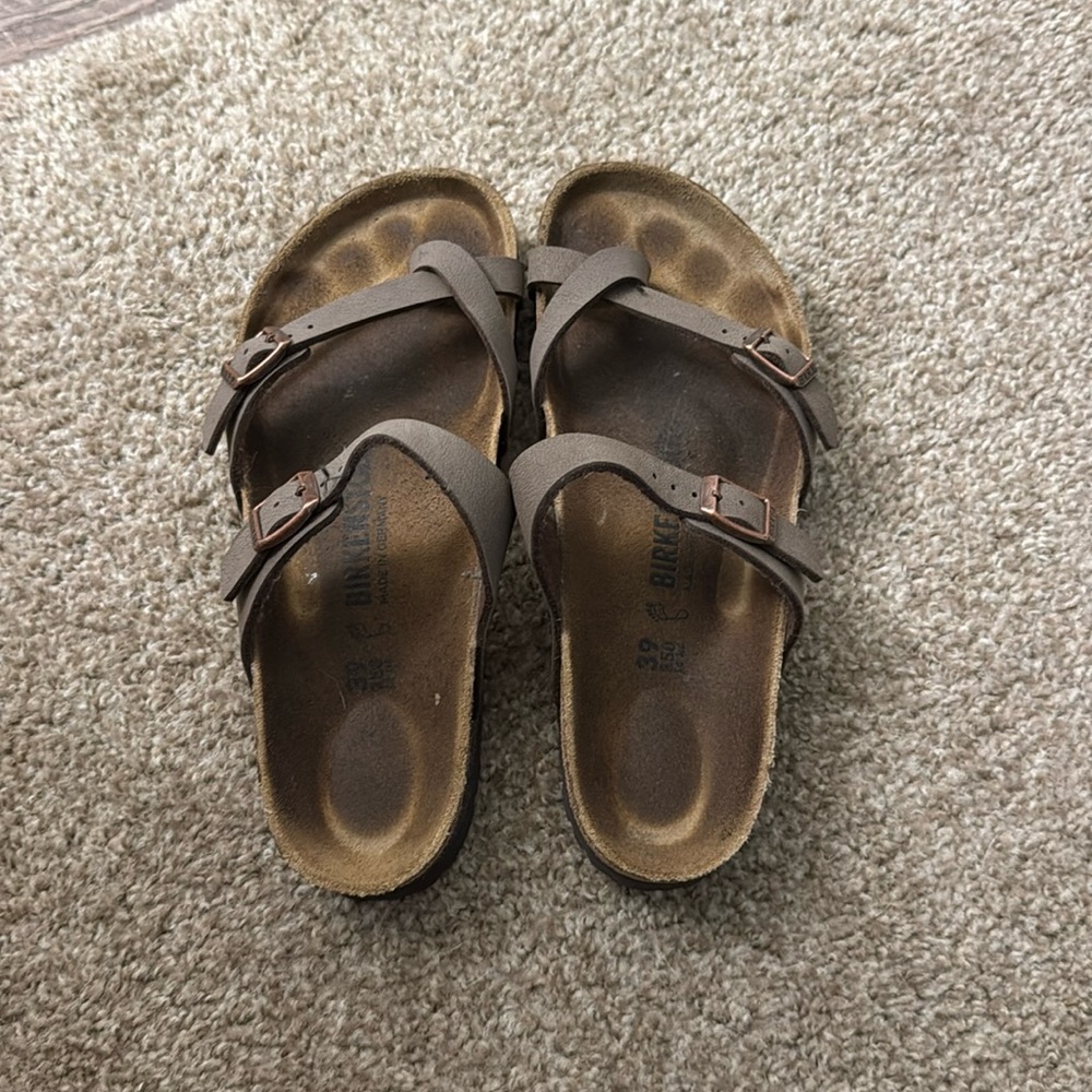 Brown Birkenstock sandals